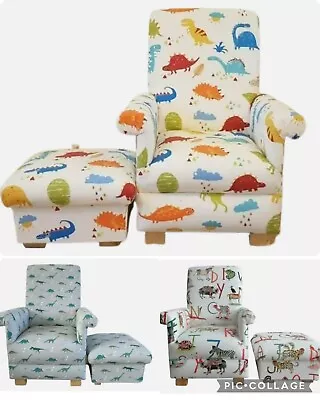 Childrens Chairs & Footstools Kids Armchair Bedroom Nursery Pink Blue Orla Kiely • £167.95