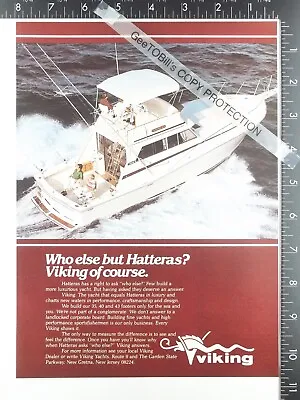 1980 ADVERTISEMENT For Viking 35 40 43 Sport Fisherman Motor Yacht Boat • $13.50