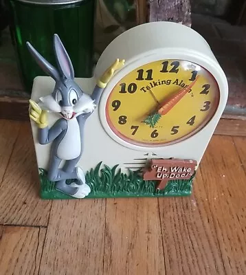 1974 Vintage Janex  Eh Wake Up Doc!  Bugs Bunny Talking Alarm Clock -For Parts • $30