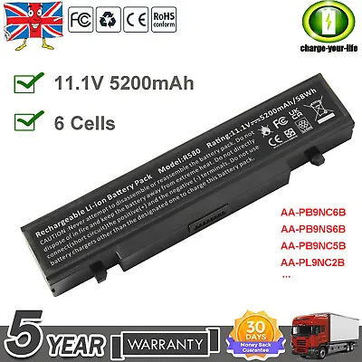 Battery For Samsung R538 R540 R580 R590 R718 R517 R518 AA-PB9NS6B AA-PB9NC6B NEW • £15.99