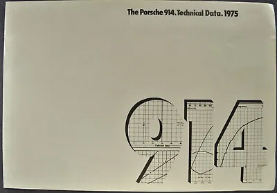 1975 Porsche 914 Technical Data Folder 914-2.0 Nice Original 75 • $12.95