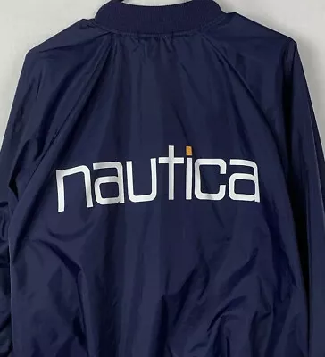 Vintage Nautica Jacket Windbreaker Full Zip Mens Large Sailing Challenge 90s • $42.49