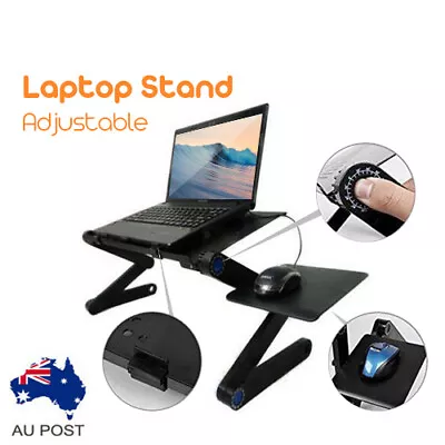 Portable Foldable Laptop Stand Desk Table Tray Adjustable Sofa Bed Mouse Pad AU • $24.69