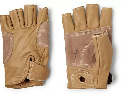 NEW! Metolius Mountain Climbing 3/4 Finger Glove Leather CLIM102 Color Tan Small • $29.95