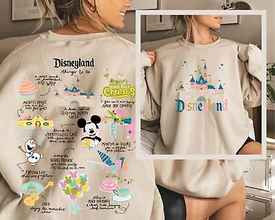 Disneyland Map Sweatshirt Front And Back Printed Disneyland Family Trip Hoodie • $19.99