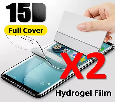 2X Hydrogel Film Screen Protector For Samsung Galaxy S7 EDGE Full Cover Friendly • £2.68