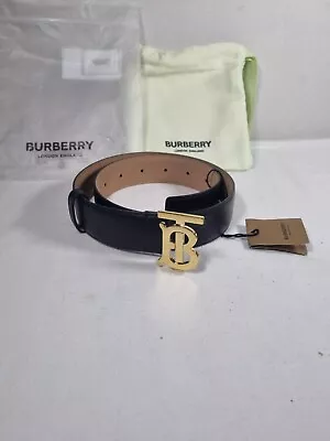 £180 • Buy Burberry Black Leather Belt