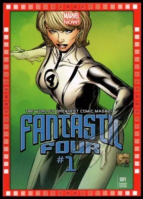 2013 UD Marvel Now!  CUTTING EDGE VARIANT COVER  Card #106-JQ..FANTASTIC FOUR #1 • $4