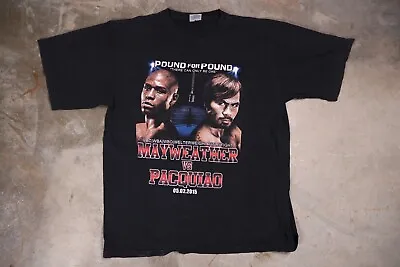 Floyd Mayweather Vs Manny Pacquiao 2015 T-Shirt Size XL Black • $20