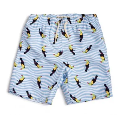 New! Appaman Baby Boy's Blue Toucan Wave Swim Trunks Swimwear 3-6 Months NWT $42 • $19.95