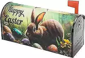 Easter Bunny Eggs Mailbox-Covers - Standard Size 18 X 21 Inch Rabbit Easter C • $6.06