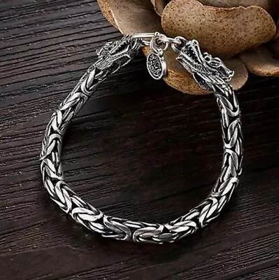 925 Sterling Silver Vintage Dragon Bracelet Unique Elegant Trendy Bangle Jewelry • $6.99