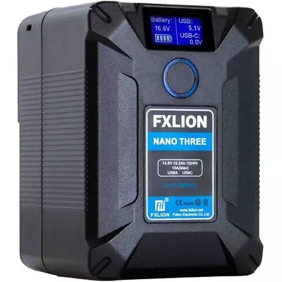 FXLION NANO THREE 14.8V / 150Wh V-Mount V Lock Battery USB With DTAP • $199.95