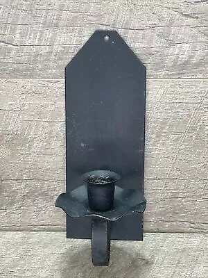 8” Wrought Iron Candle Holder Wall Sconce - Vintage Estate Find • $12