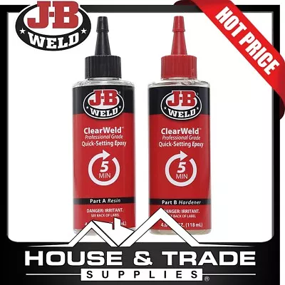 JB Weld ClearWeld Epoxy 2 Pack 118ml 50240H • $54.90