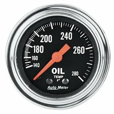 Auto Meter 2441 Traditional Chrome Mechanical Oil Temp Gauge 140-280 F 2 1/16  • $114