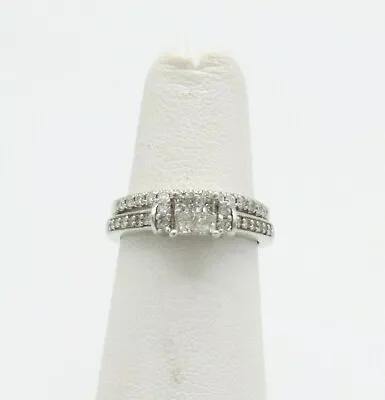  Zales .50CT Diamond Engagement Bridal Wedding 14KT White Gold Anniversary Set • $329.99