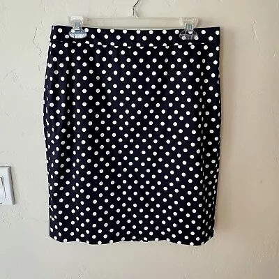 NEW! J CREW The Pencil Skirt Women’s Size 8 Navy White Polka Dot • $24.99