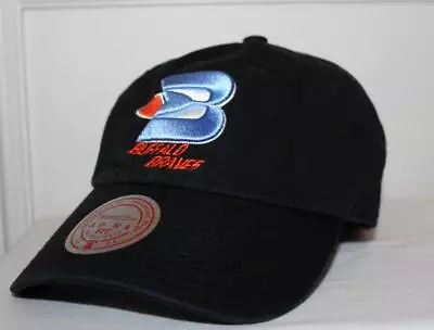 Mitchell & Ness Dad Hat Strapback Cap BUFFALO BRAVES Vintage Logo 1970's NBA *C1 • $23.79