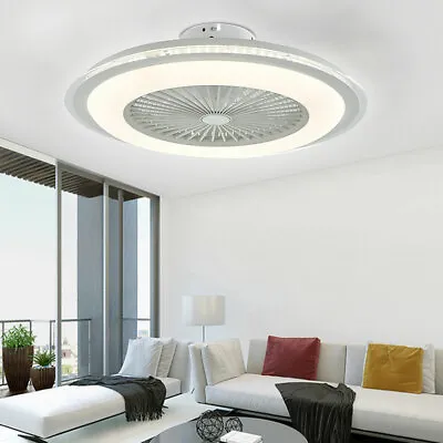 23 Inch LED Fandelier Acrylic Blades Ceiling Fan With Light And Remote Control  • $62.70