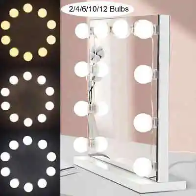 3Colors Led Bulbs Mirror Lights Hollywood Vanity Makeup Bathroom Dressing Lights • £6.99