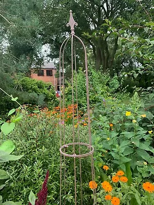 £36.98 • Buy Metal Garden Obelisk Climbing Plant Support Frame Rust Effect Large Helmsdale 