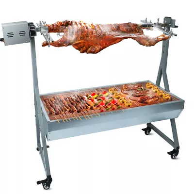 132LB Stainless Steel Rotisserie Grill 25W Motor Pig Lamb BBQ Rotisserie Roaster • $185.99