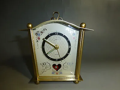 $395 • Buy Rare Vintage German Mantel Pendulum Alarm Clock Newly Serviced ( Watch Video ) 