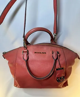 Michael Kors Satchel Red Crossbody Hand Bag Purse • $40