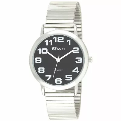  Gents  BOLD Stainless Steel Soft Expandable Bracelet Strap Watch R0208.03.1  • £9.95