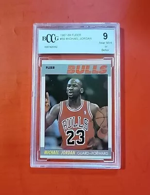 1987-88 Fleer #59 Michael Jordan BCCG 9 Near Mint+ • $549.99