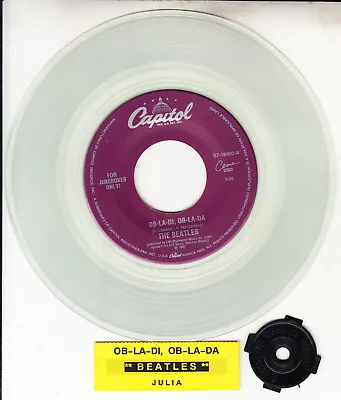 BEATLES Ob-La-Di Ob-La-Da & Julia CLEAR VINYL 7  45 Rpm Record + Juke Box Strip • $36.99