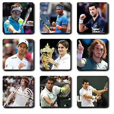Tennis Players - Coasters - Hard Wood - Roger Federer - Legends - Nadal - Murray • £4.39