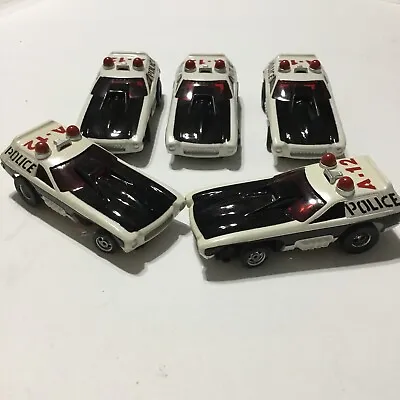 Vintage 5 Piece Grouping Aurora Afx A-12 Police Cars / Screecher / New Old!!!!!  • $19