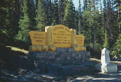 Continental Divide Between Banff National Park In Alberta And K - 1960 Old Photo • $8.50