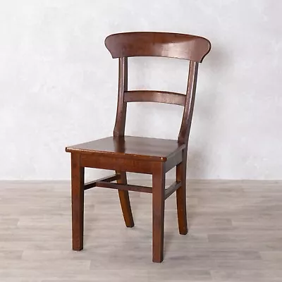 Solid Oak Vintage Restaurant Dining Chair Cafe Chapel Chair • £75