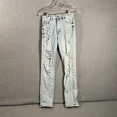 H&M Jeans Womens Extra Small Pant True To You Skinny High Rise Stretch Acid Wash • $6.04