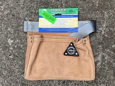Tradies / Carpenters Nail Belt Genuine Australian Suede Parker Leather • $19.57