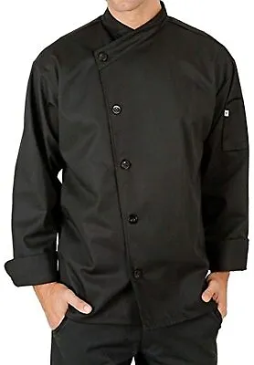 Master Chef Coat Raglan Sleeve Contrast Piping Cook Shirt Server Apron • $45.25