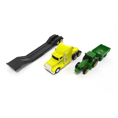 $19 • Buy John Deere Kids Die-Cast Farm 1:64 Vehicle Mini Semi Hauler Truck Toys 3y+ YEL