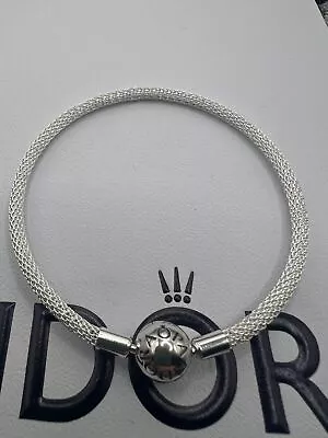 Pandora Genuine Silver Charm Rope  Bracelet 19cm. • £3.95