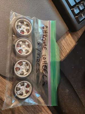 Model Car Parts Chrome Wheels With Tires • $10