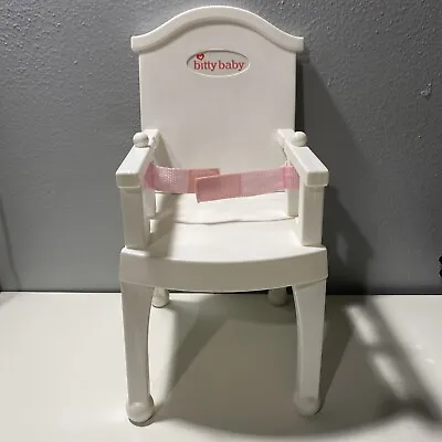 $16.99 • Buy American Girl Bitty Baby Doll White High Chair Toy With Belt Retired No Tray