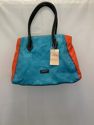 BNWT DAVID JONES Turquoise & Orange Handbag CG U04 • £7.99