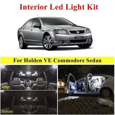 9PCS LED Interior Light Map Dome Trunk Kit For Holden VE Commodore White • $8.99