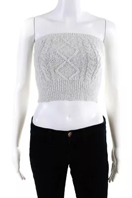 $39.99 • Buy Staud Womens Knitted Sleeveless Crop Top Shirt Gray Size XS
