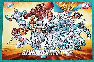 Miami Dolphins - Marvel  Stronger Together  Superhero Poster - Very Rare!! - Nfl • $14.95