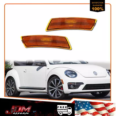 For 18-up VW Tiguan 12-19 Beetle Amber Lens Front Side Marker Lights Lamps Kit • $19.99