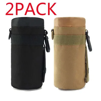 2PACK Tactical Molle Water Bottle Bag Military Hiking Belt Holder Kettle Pouch • $13.99