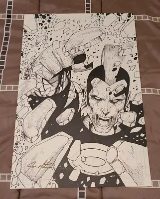 OMAC 11X17 SIGNED JON MALIN On Bristol Board • $685.25